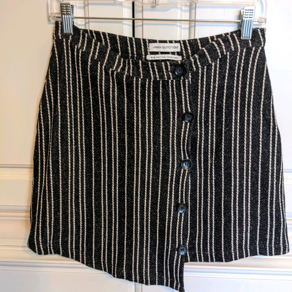 Striped Asymmetrical Skirt